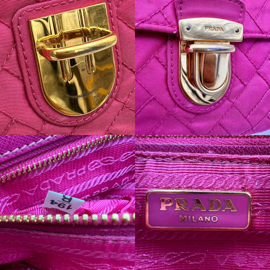 PRADA QUILTED NYLON CHAIN BAG