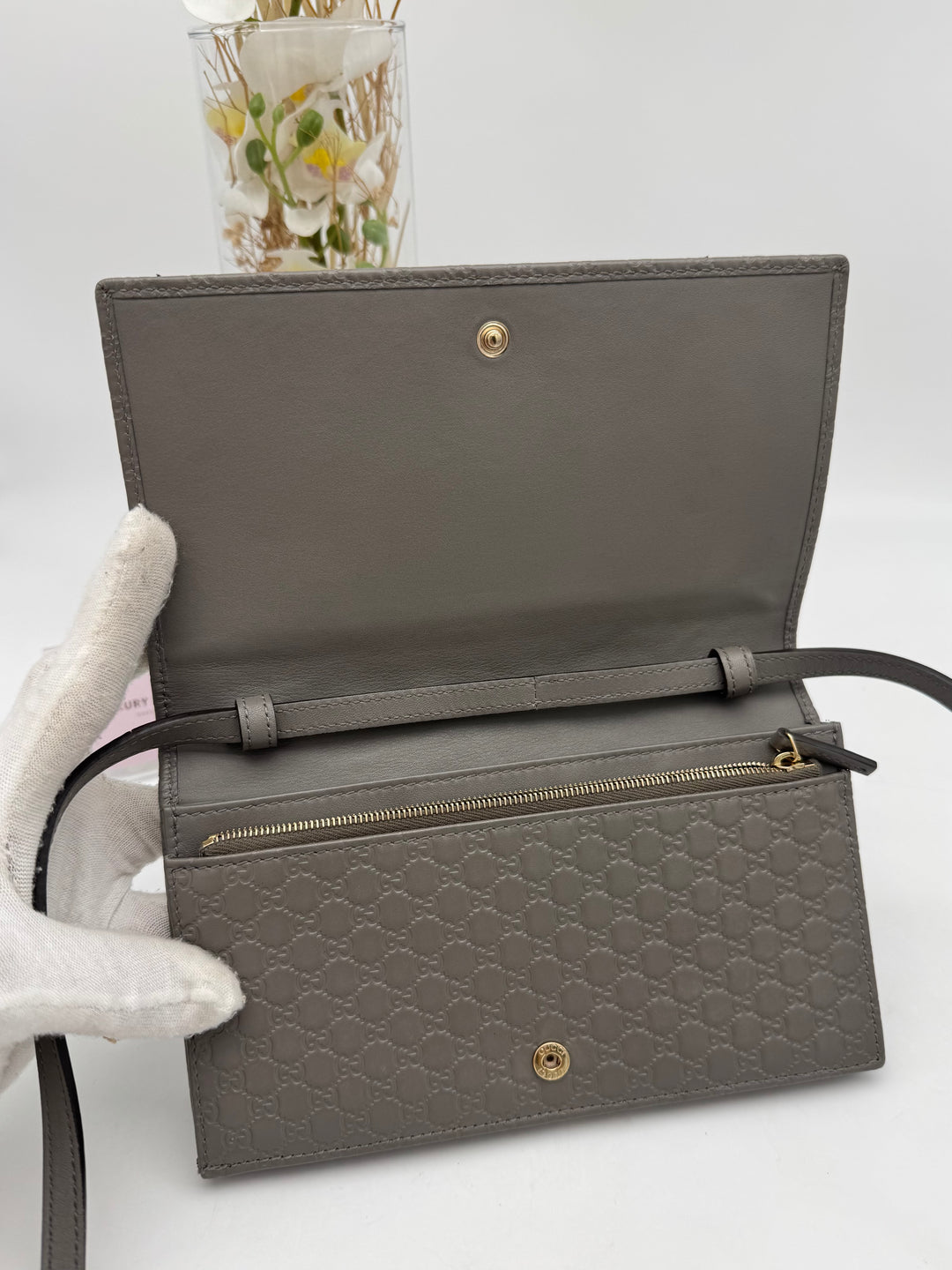 GUCCI GUCCISSIMA WALLET ON STRAP BAG