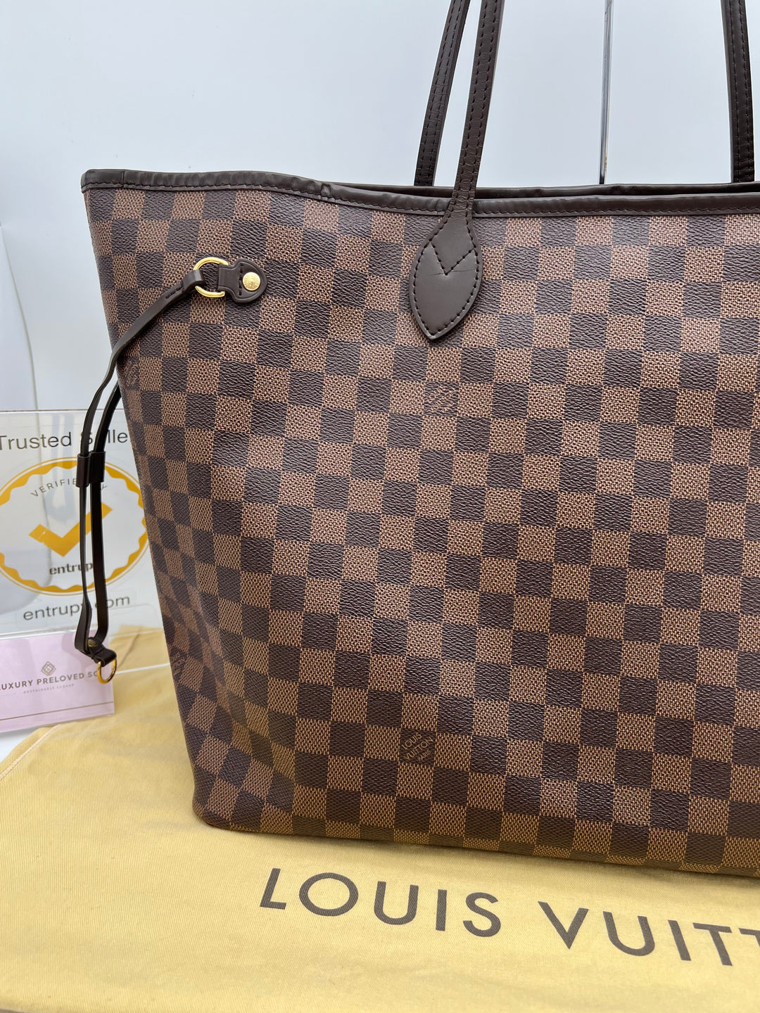 LOUIS VUITTON NEVERFULL GM DAMIER W/ POUCH
