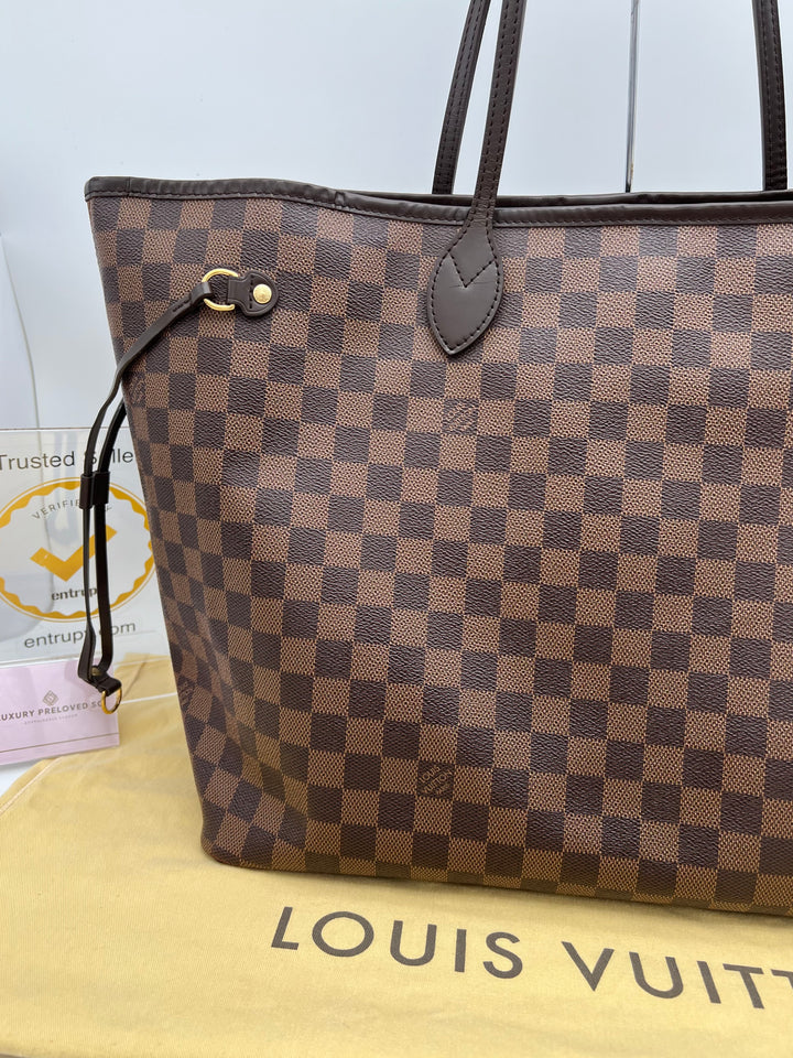 LOUIS VUITTON NEVERFULL GM DAMIER W/ POUCH