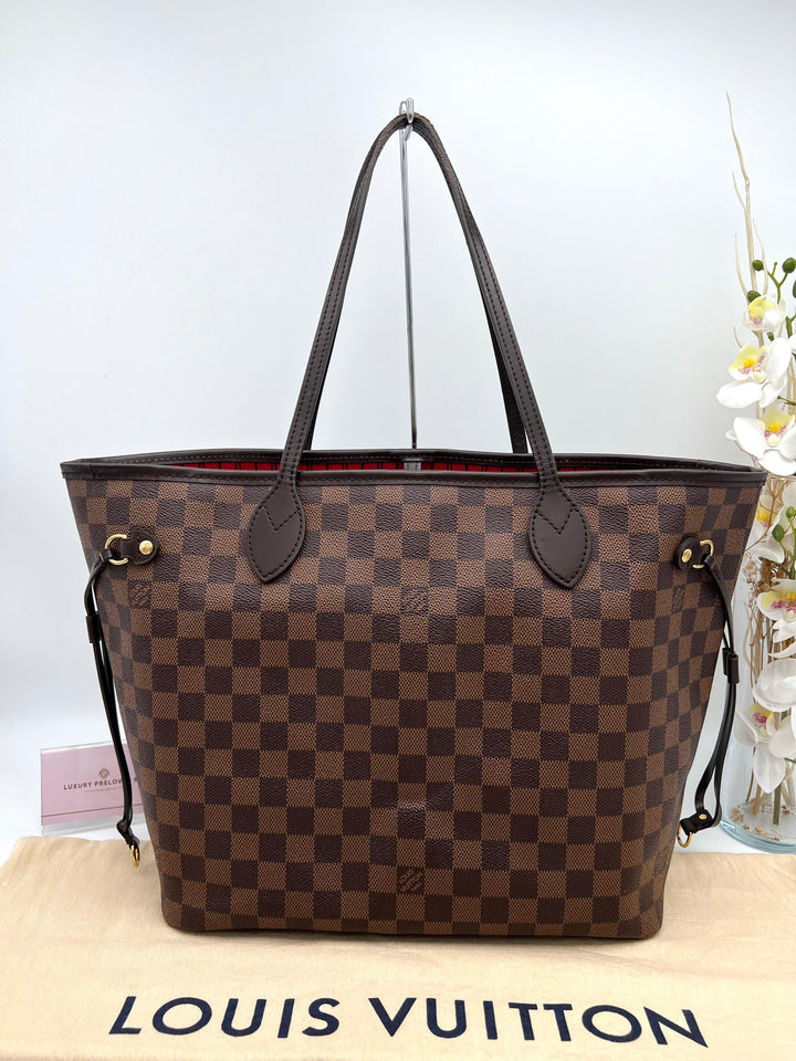 LOUIS VUITTON NEVERFULL MM DAMIER W/ POUCH (RFID)