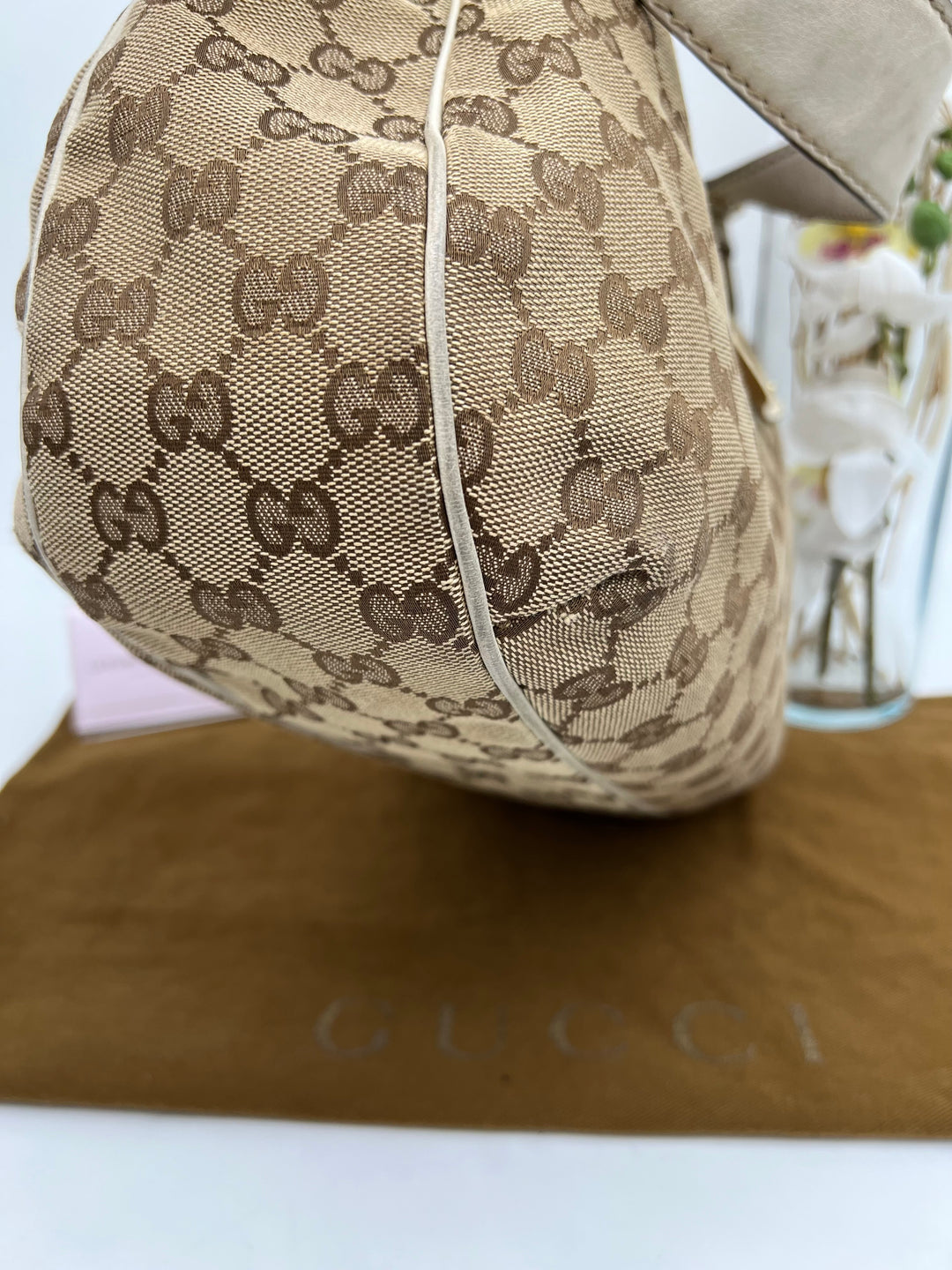 GUCCI CANVAS SMALL OPHIDIA SHOULDER BAG
