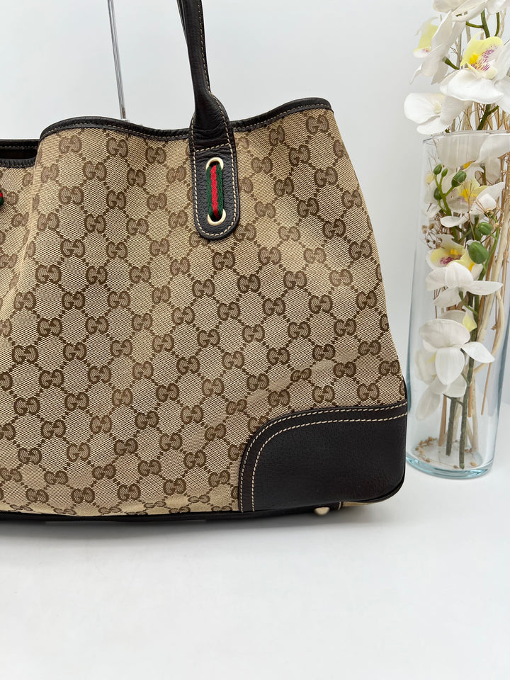 GUCCI GG MONOGRAM PRINCY TOTE BAG CANVAS