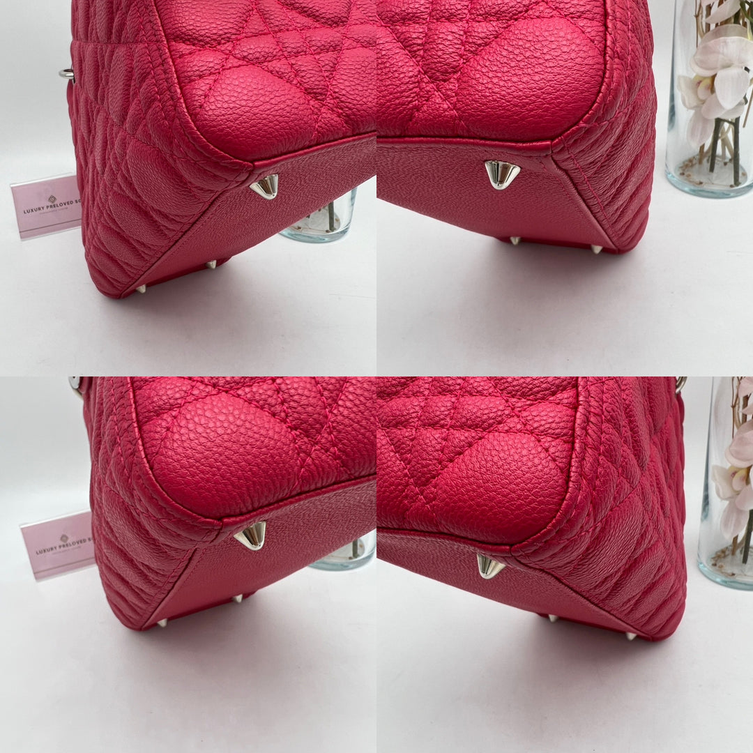 CHRISTIAN DIOR LADY DIOR MEDIUM GRAINED LEATHER