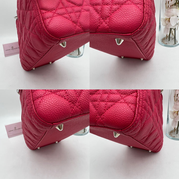 CHRISTIAN DIOR LADY DIOR MEDIUM GRAINED LEATHER