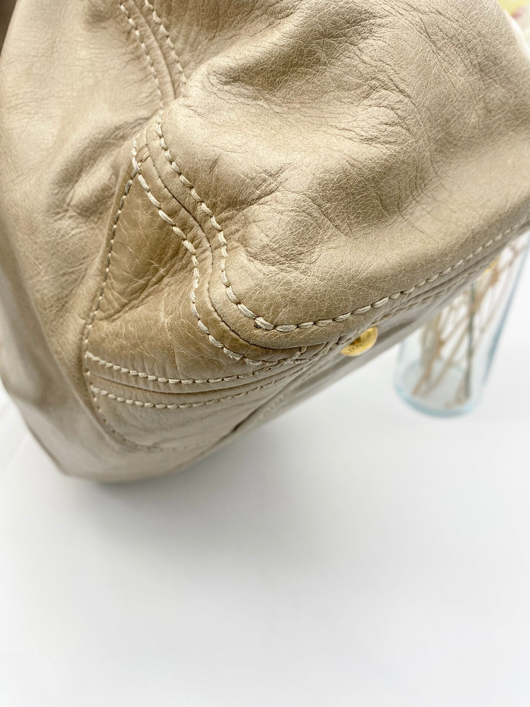 PRADA BEIGE VITELLO SHINE LEATHER