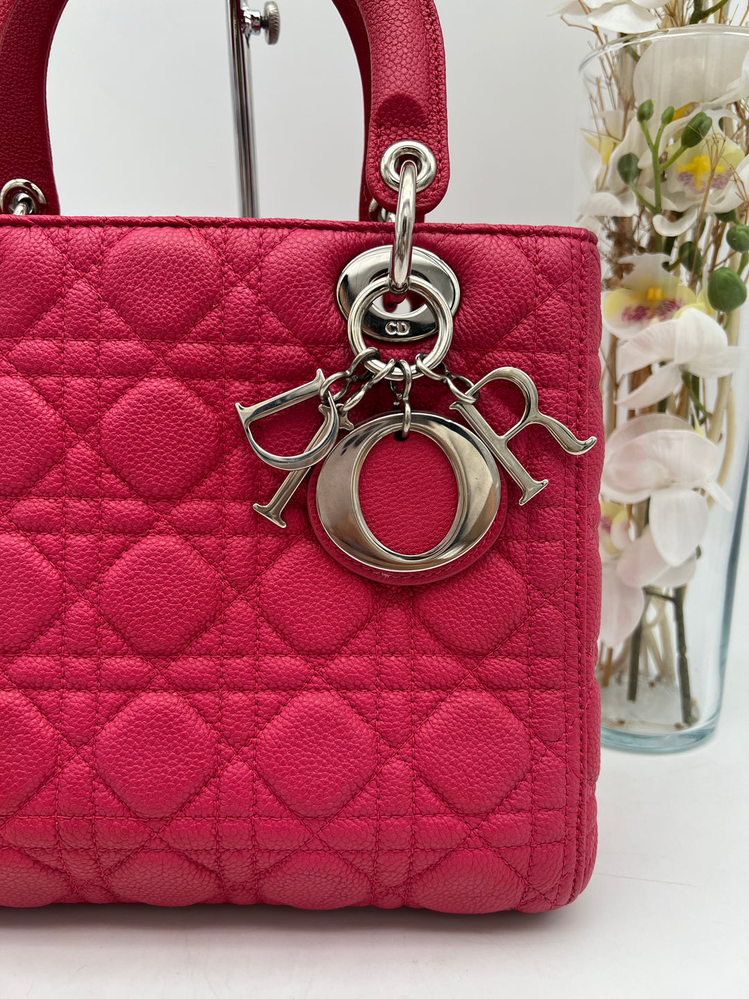 CHRISTIAN DIOR LADY DIOR MEDIUM GRAINED LEATHER