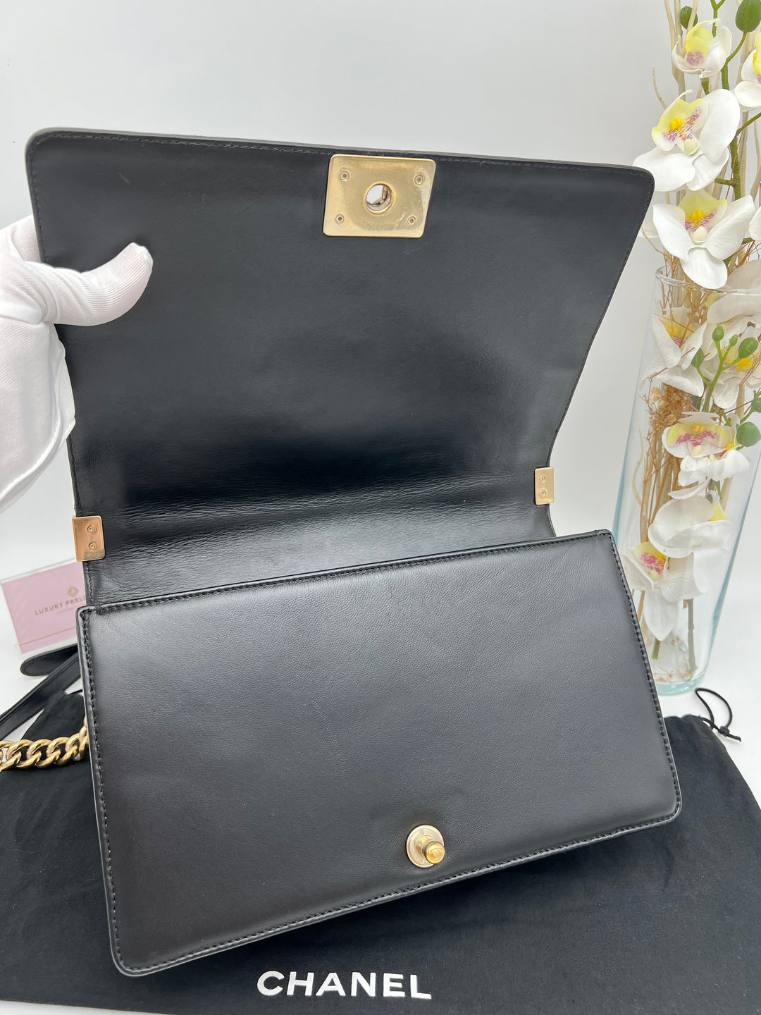 CHANEL LAMBSKIN NEW MEDIUM BOY GHW