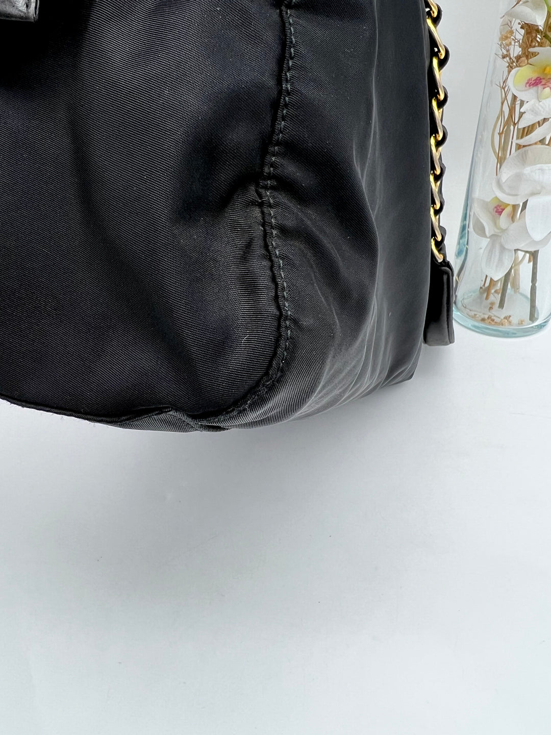 PRADA NYLON QUILTED CHAIN