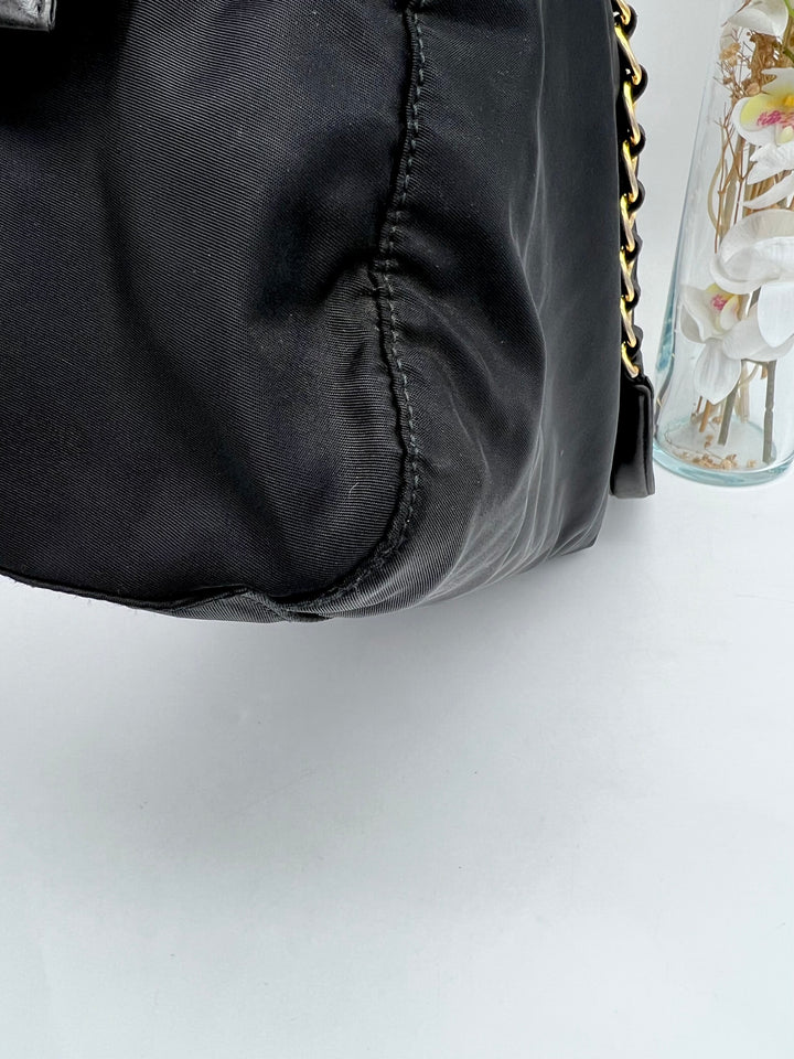 PRADA NYLON QUILTED CHAIN