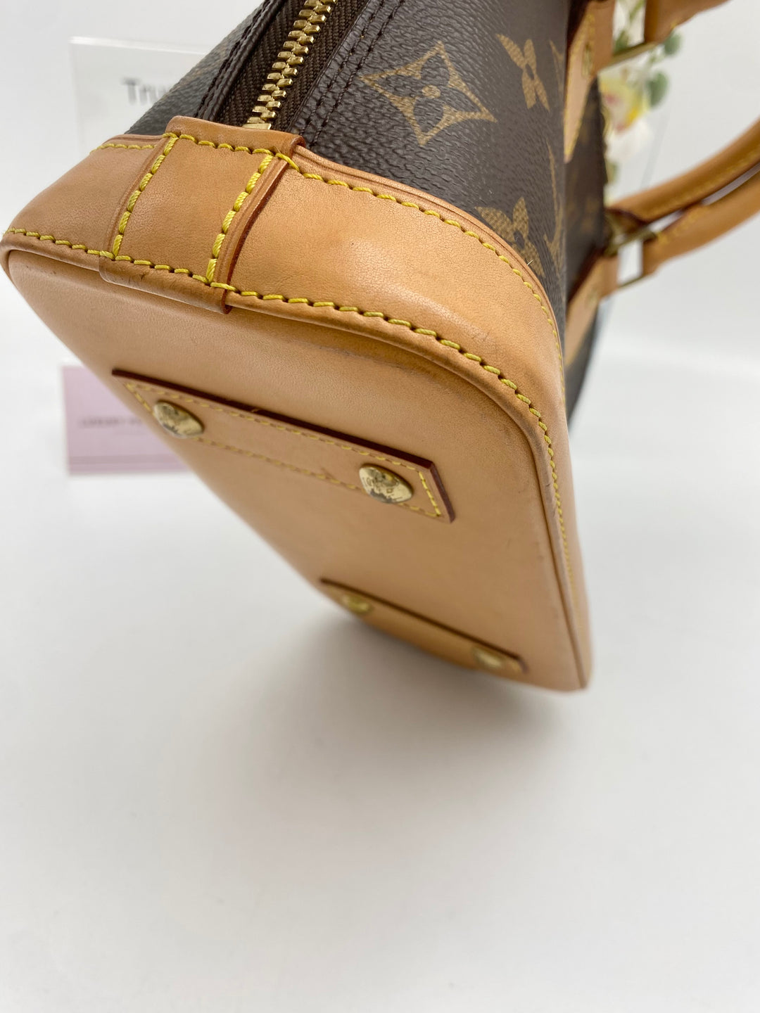 LOUIS VUITTON ALMA BB MONOGRAM MICROCHIPPED