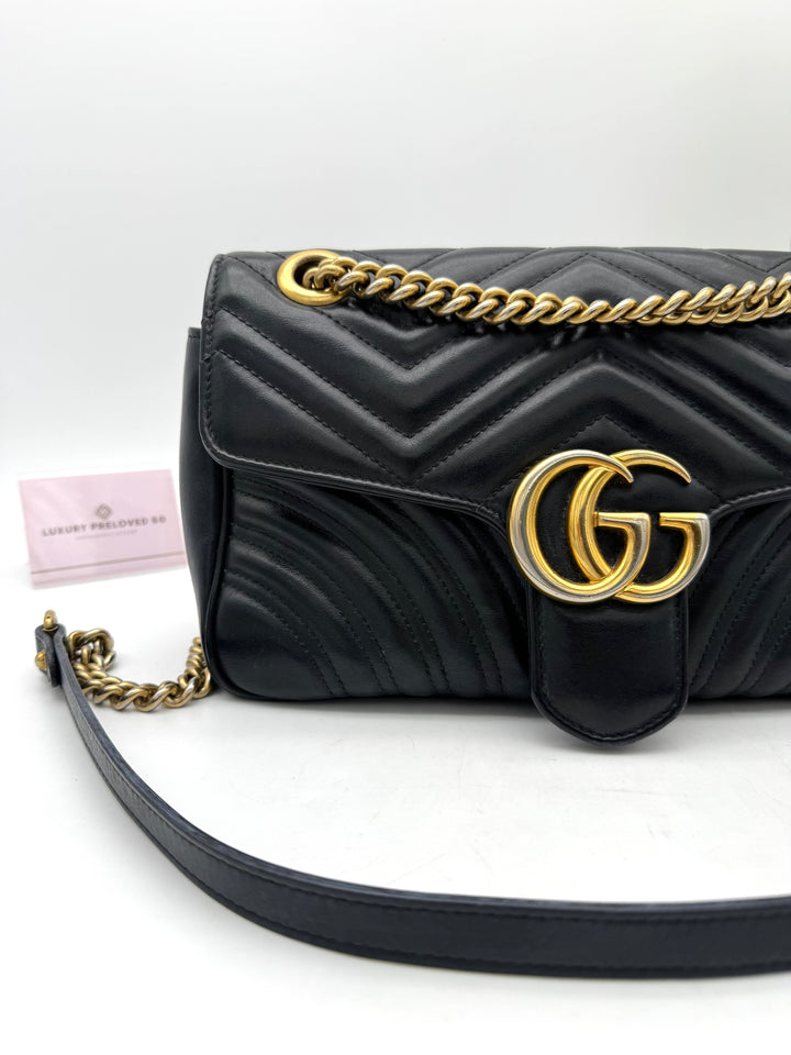 GUCCI MARMONT QUILTED GHW SHOULDER BAG