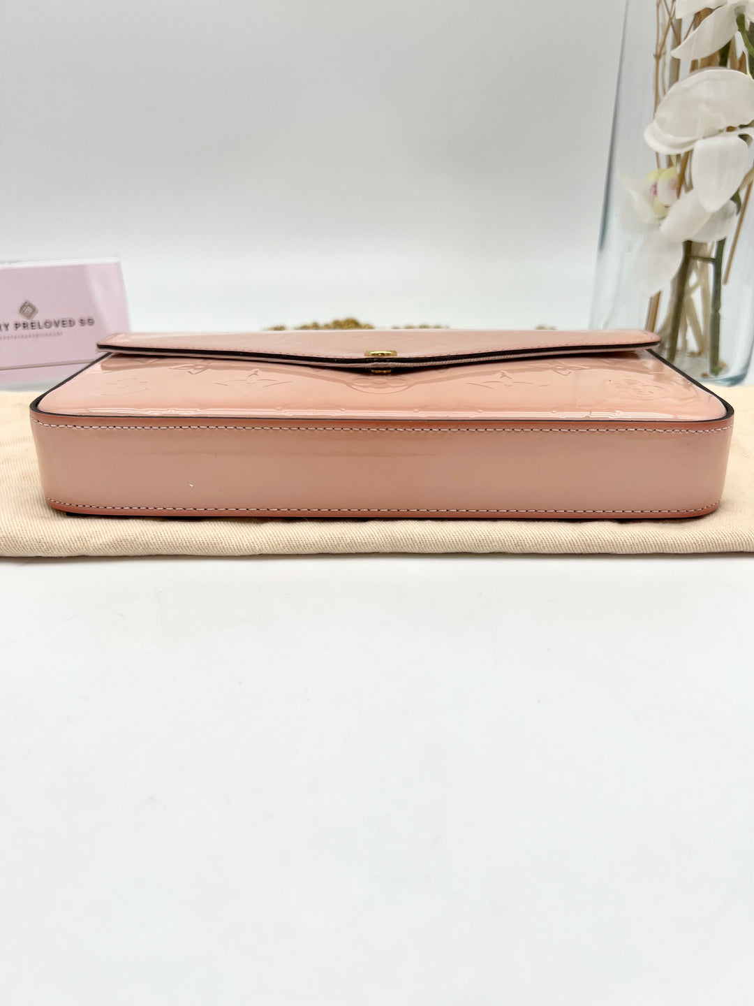 LOUIS VUITTON FELICIE IN PINK PATENT LEATHER