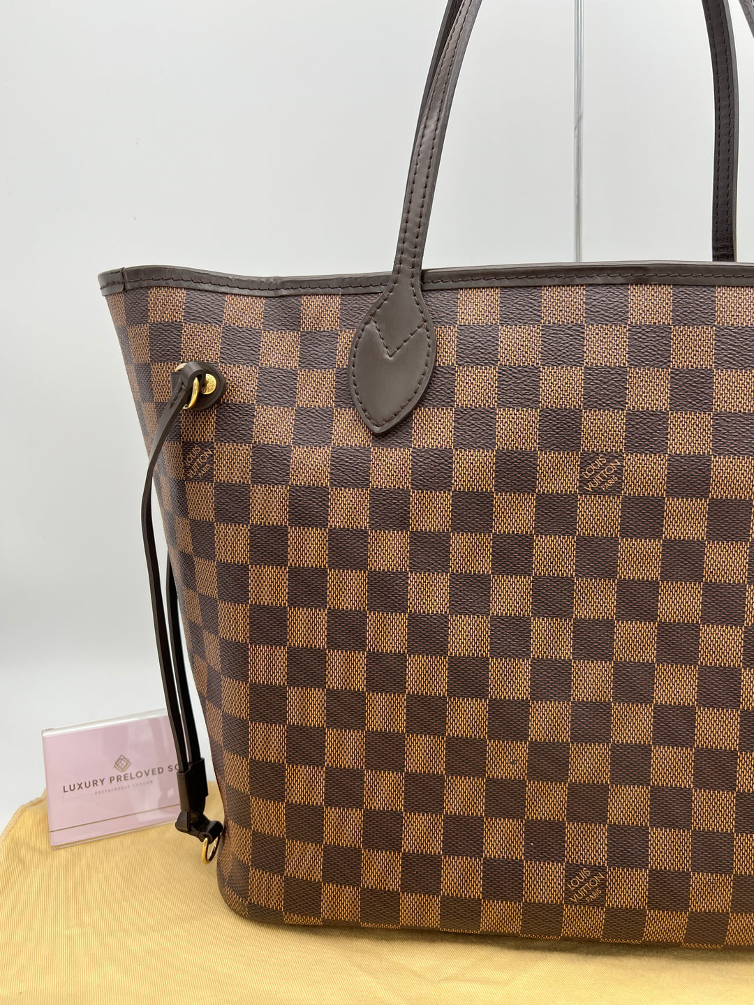 LOUIS VUITTON NEVERFULL MM DAMIER W/ POUCH
