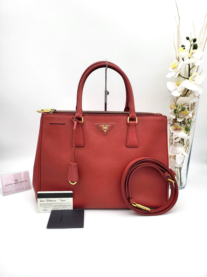 PRADA SAFFIANO DOUBLE ZIP