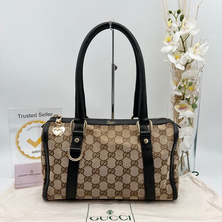 GUCCI BROWN GG CANVAS BOSTON