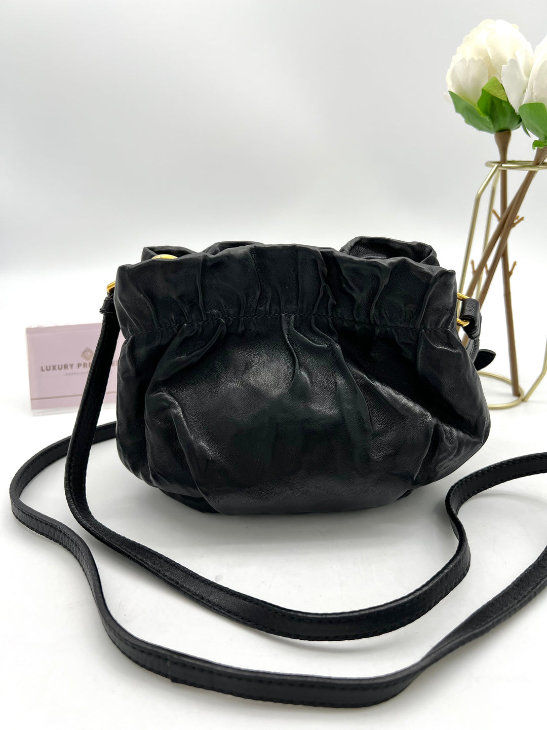 PRADA ANTIQUE NAPPA BANDOLIERS SLING BAG