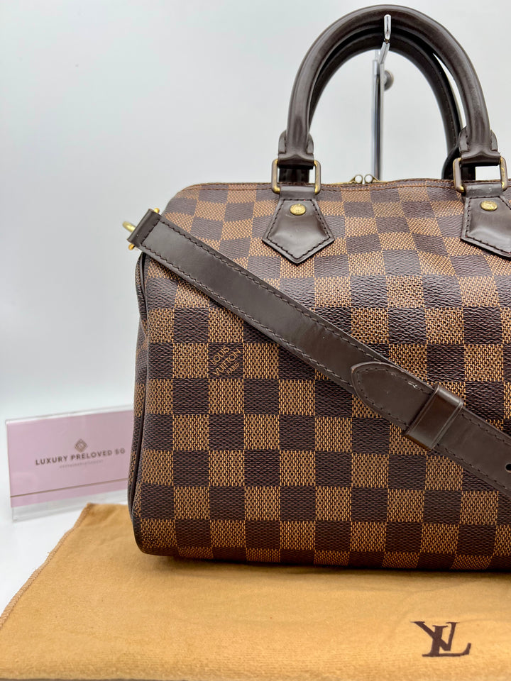 LOUIS VUITTON BANDOULIERE 25 DAMIER EBENE