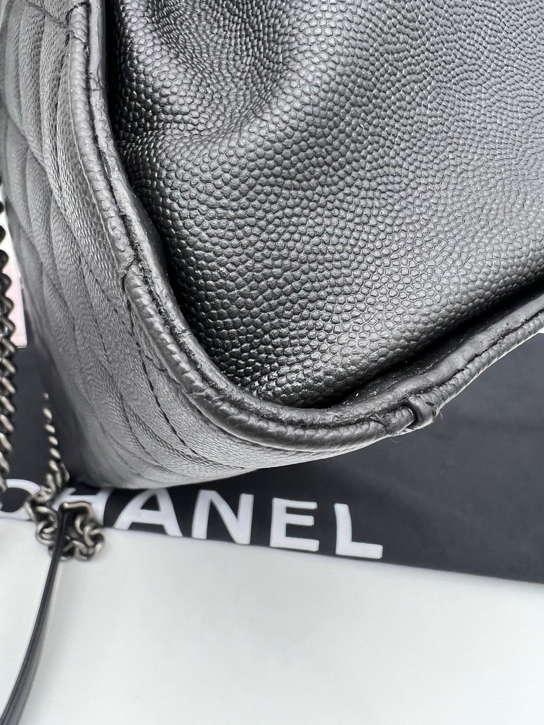 CHANEL CAVIAR QUILTED BUCKET BAG