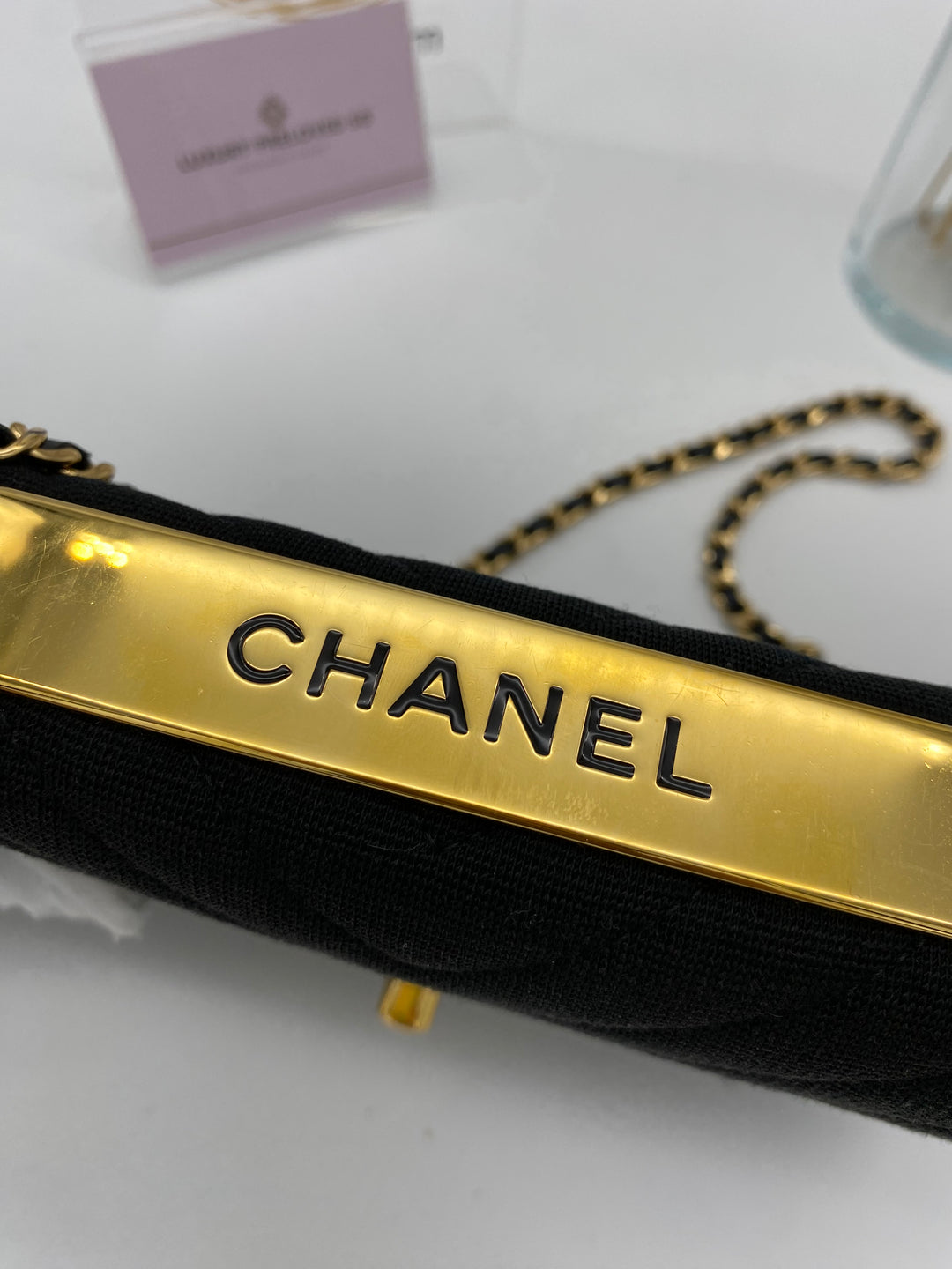 CHANEL TRENDY JERSEY WALLET ON CHAIN