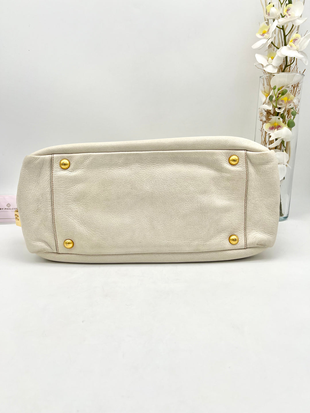 PRADA BEIGE VITELLO SHINE LEATHER