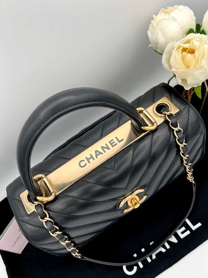 CHANEL TRENDY CHEVRON LAMBSKIN NO.25