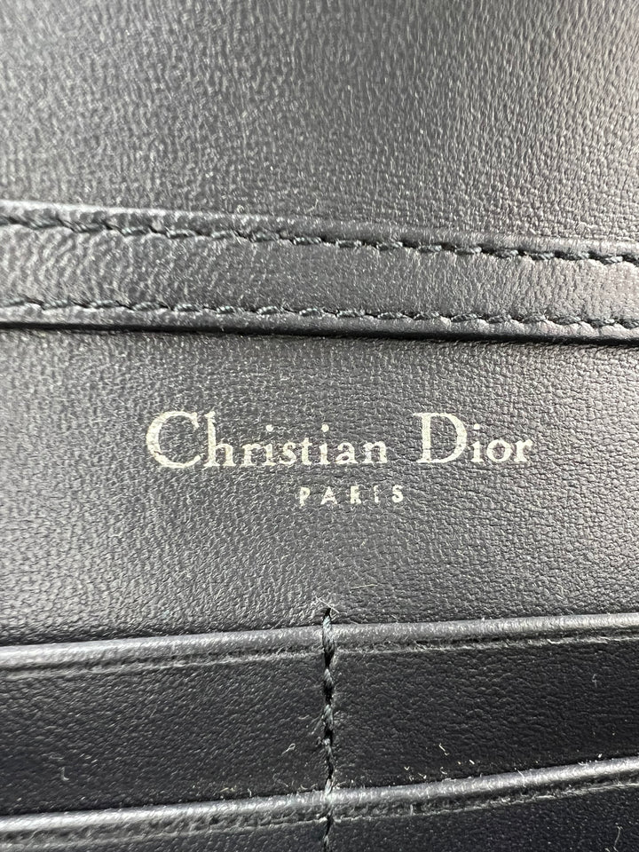 CHRISTIAN DIOR DIORAMA METALLIC SILVER CHAIN BAG