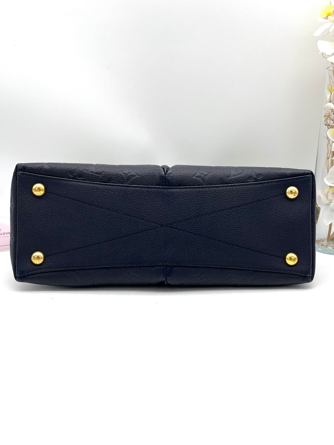 LOUIS VUITTON V TOTE MARINE ROUGE MM EMPRIENTE