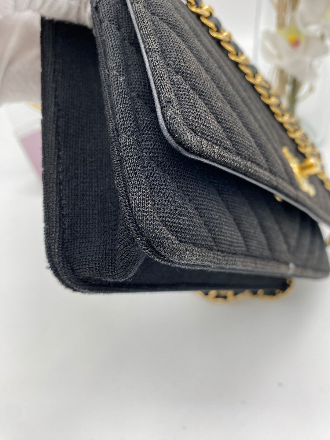 CHANEL TRENDY JERSEY WALLET ON CHAIN