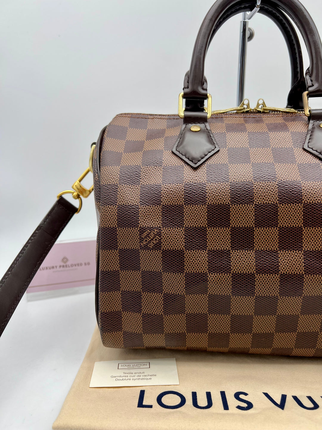 LOUIS VUITTON BANDOULIERE 25 DAMIER EBENE