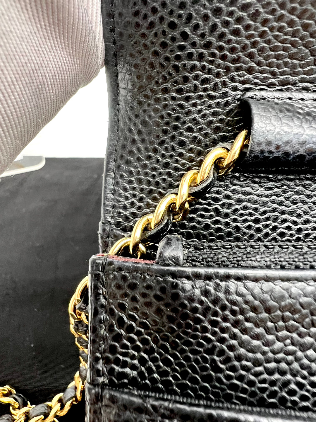 CHANEL CAVIAR WALLET ON CHAIN