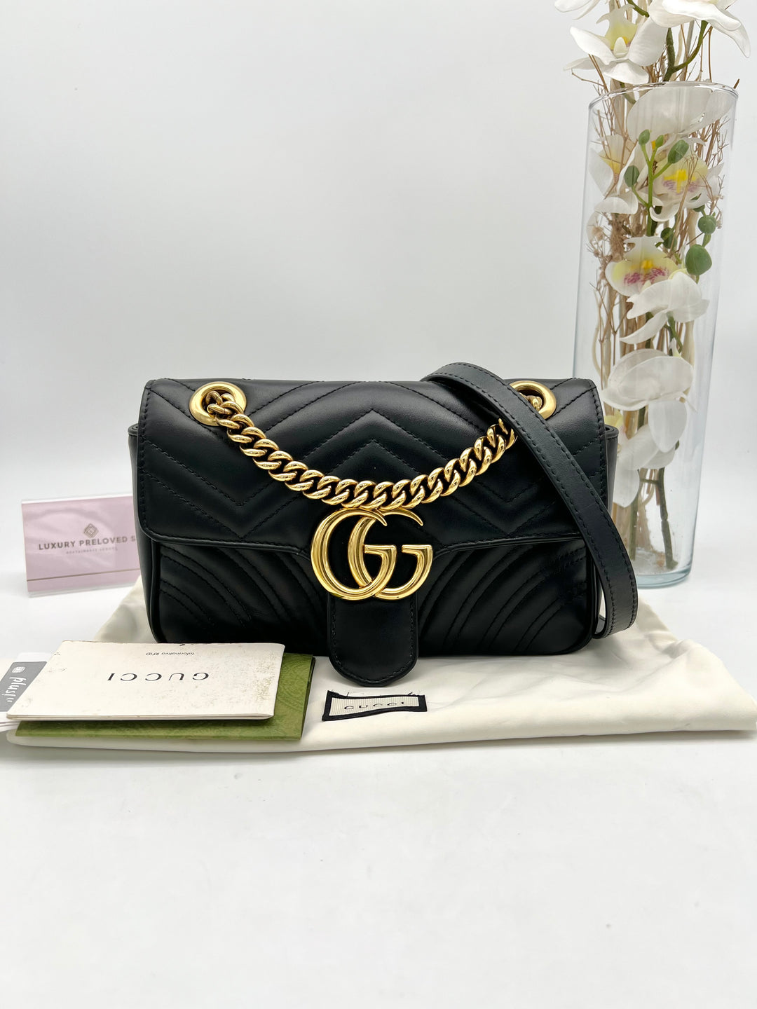 GUCCI MARMONT QUILTED GHW SHOULDER BAG MINI