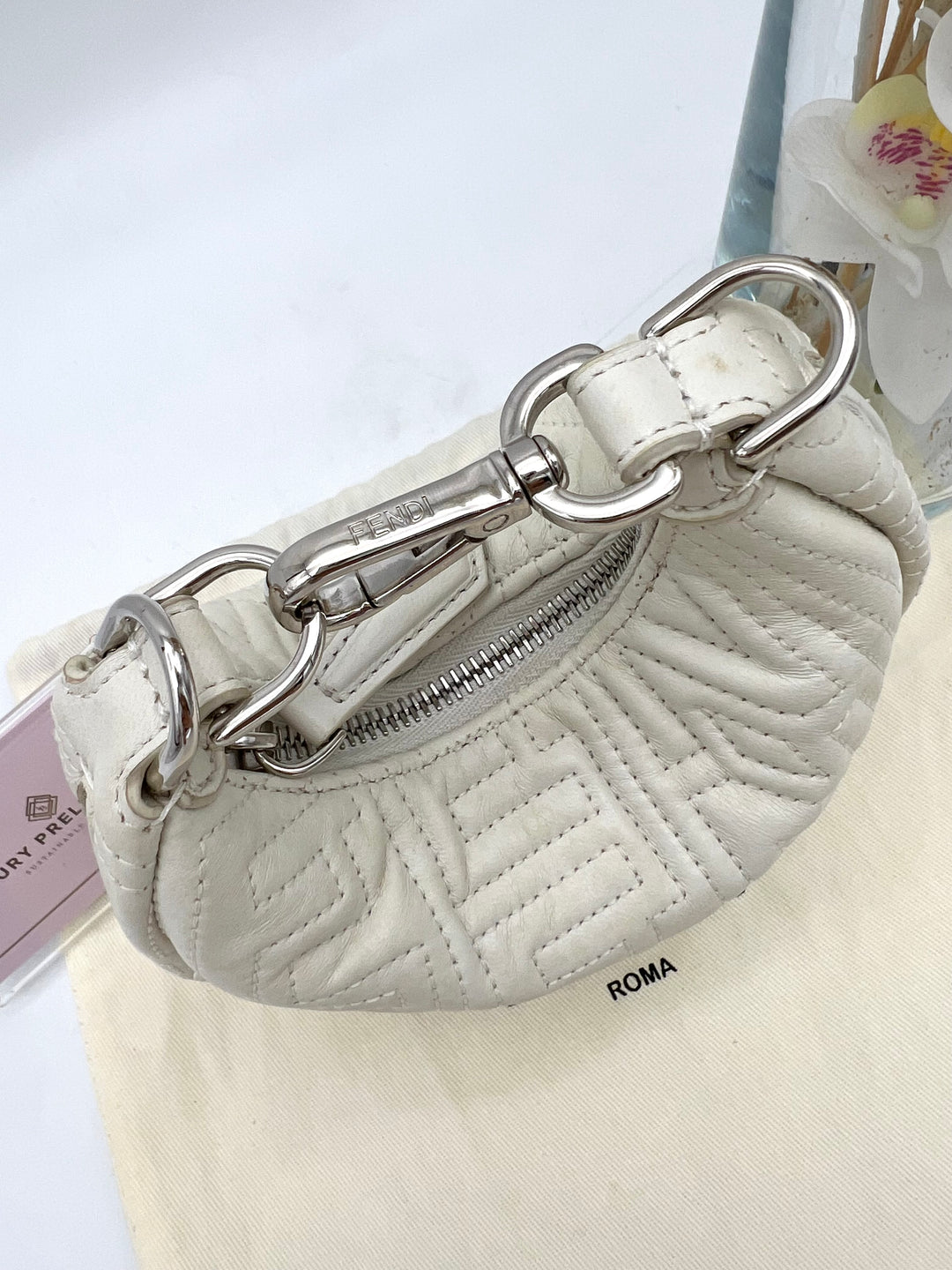 FENDI EMRBOIDERY FENDIGRAPHY HANDBAG
