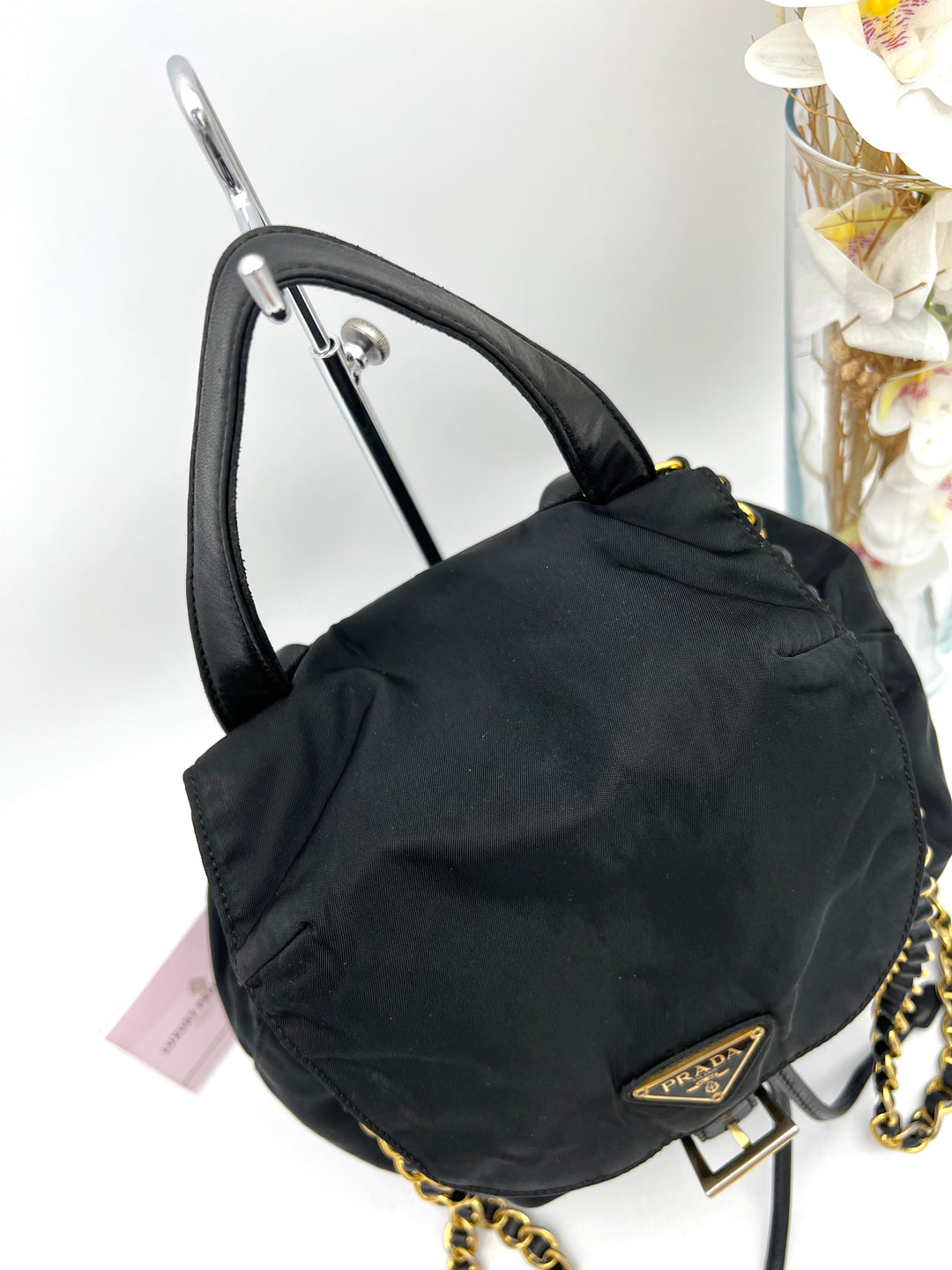 PRADA NYLON CHAIN BACKPACK