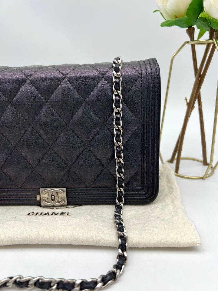 CHANEL BOY WALLET ON CHAIN