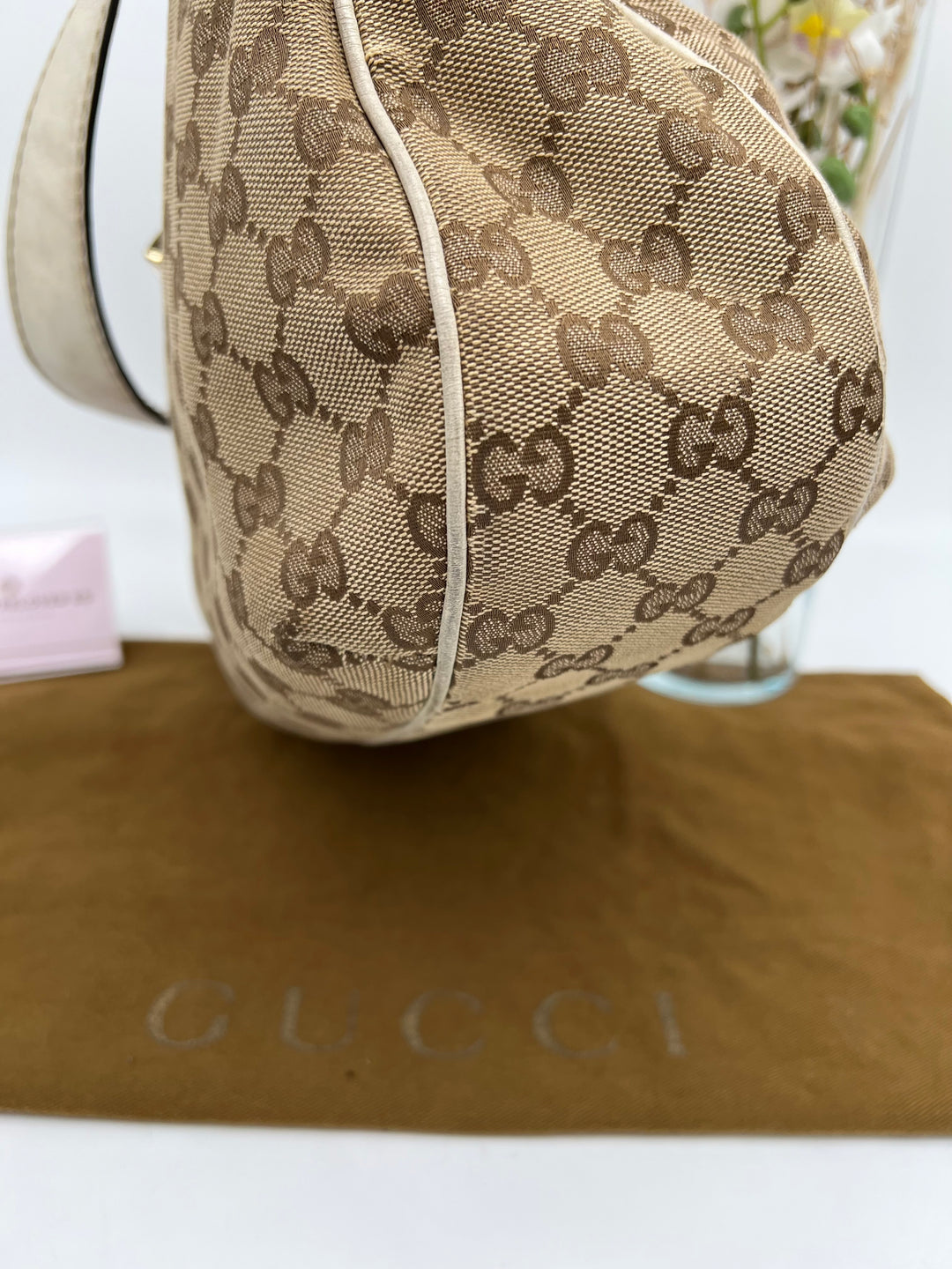 GUCCI CANVAS SMALL OPHIDIA SHOULDER BAG
