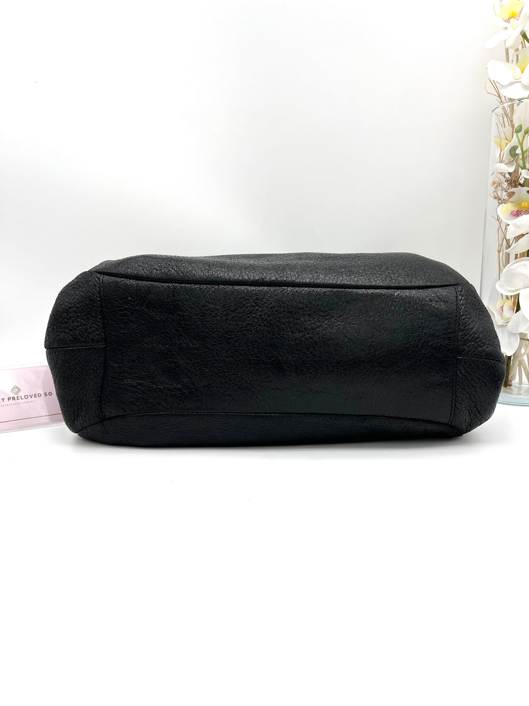 PRADA METALLIC CALF LEATHER CHAIN SHOULDER BAG