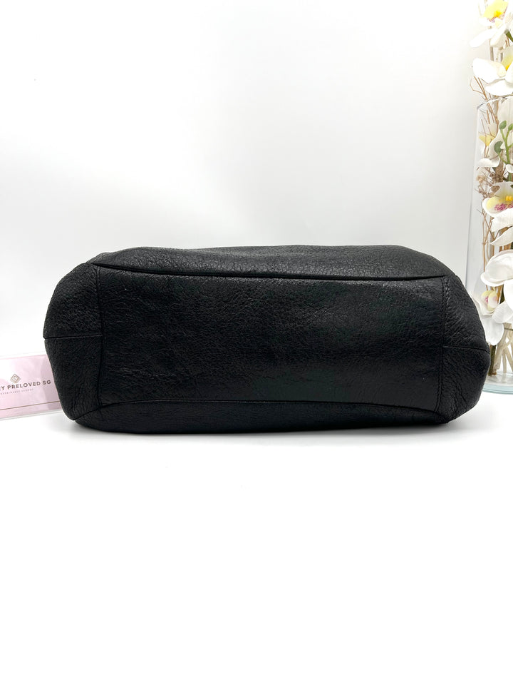 PRADA METALLIC CALF LEATHER CHAIN SHOULDER BAG