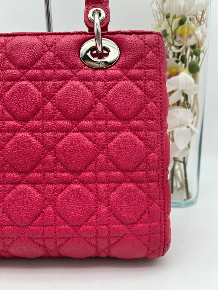CHRISTIAN DIOR LADY DIOR MEDIUM GRAINED LEATHER
