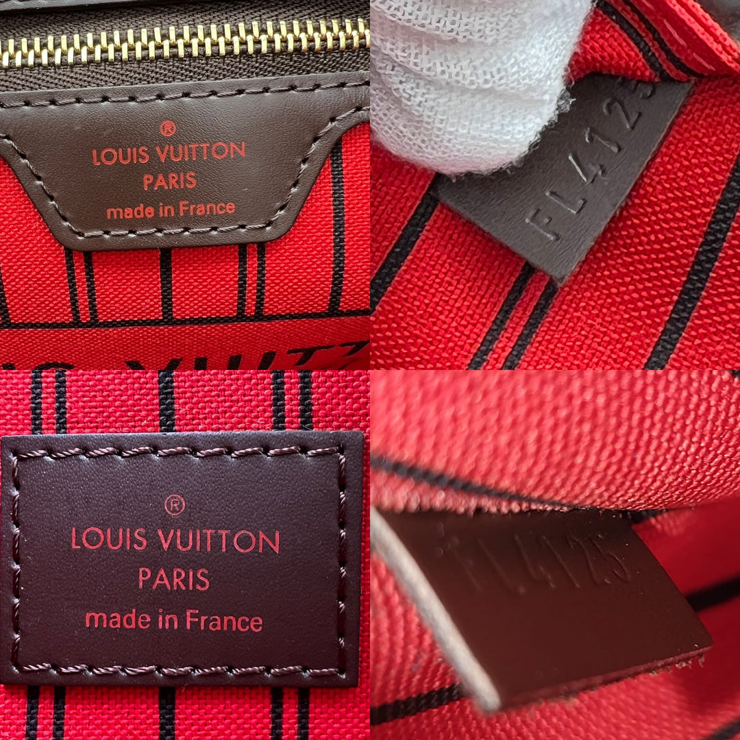 LOUIS VUITTON NEVERFULL GM DAMIER W/ POUCH