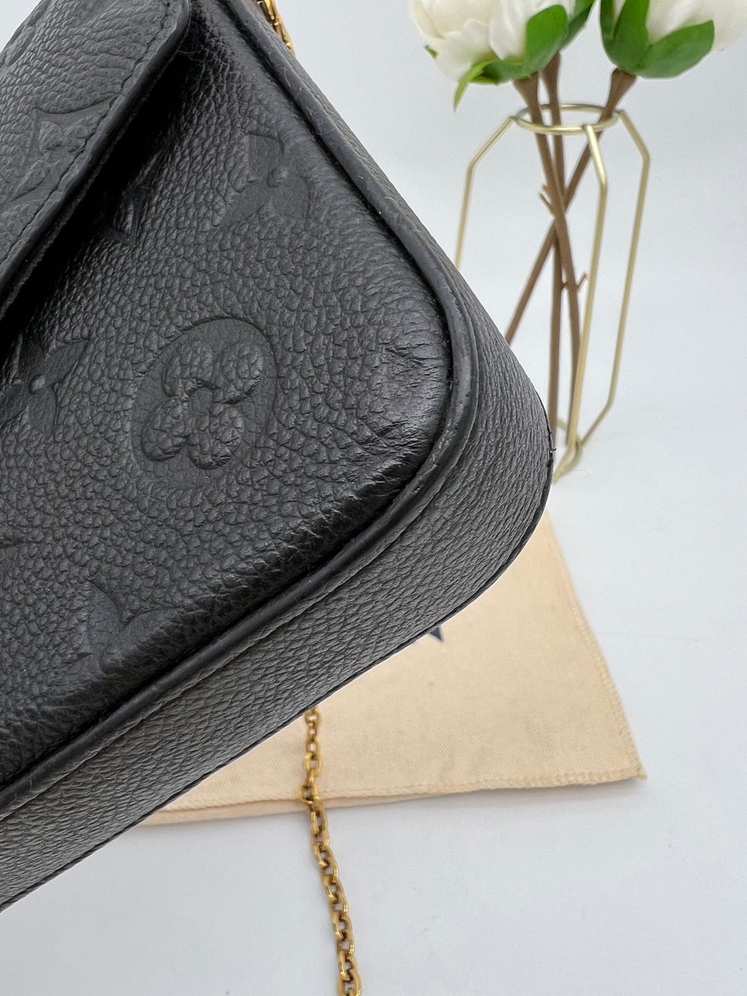 LOUIS VUITTON FELICIE EMPRIENTE LEATHER