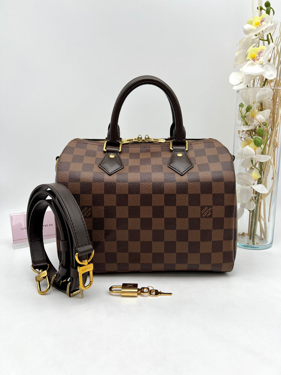 LOUIS VUITTON BANDOULIERE 25 DAMIER EBENE (RFID)