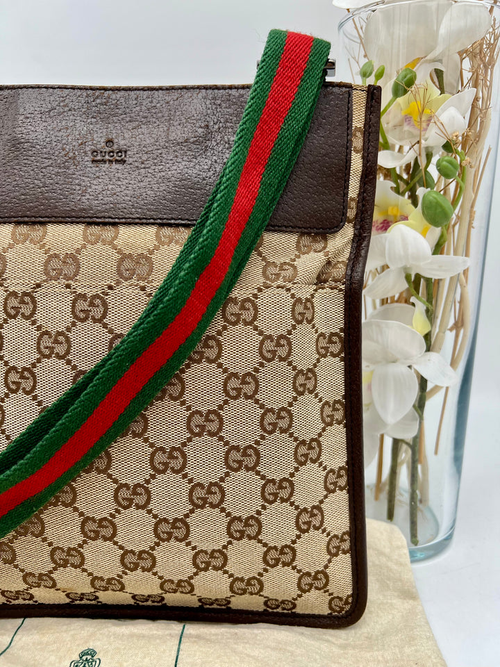 GUCCI VINTAGE OPHIDIA SLING BAG CANVAS