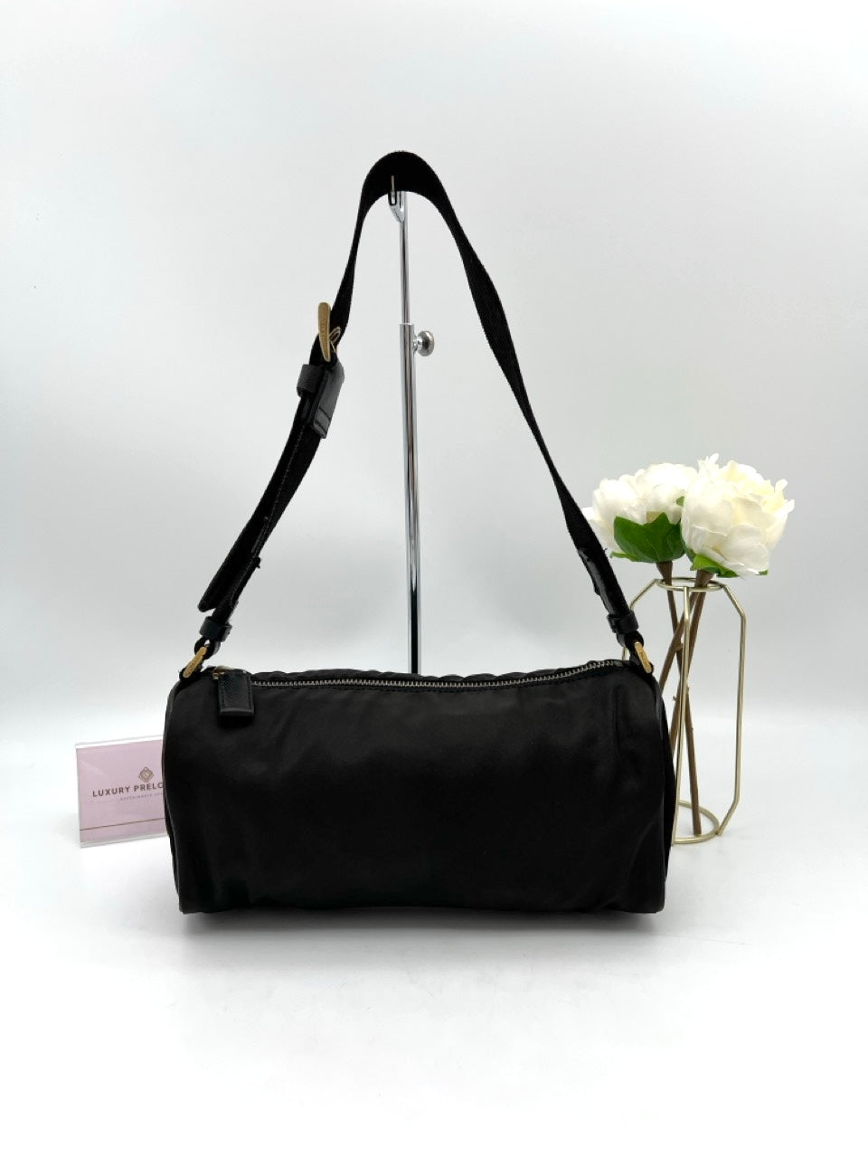 PRADA QUILTED NYLON SHOULDER BAG