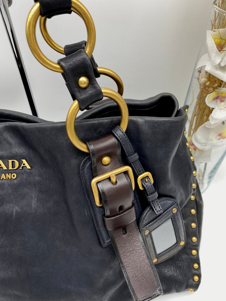 PRADA NAPPA AVIATOR TOTE LEATHER