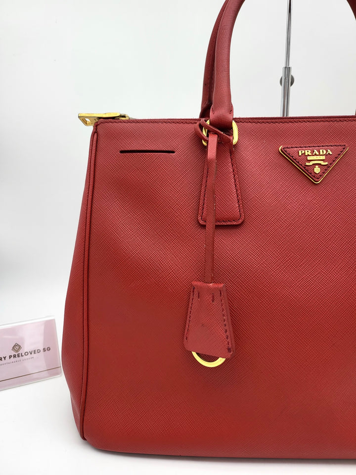 PRADA SAFFIANO DOUBLE ZIP