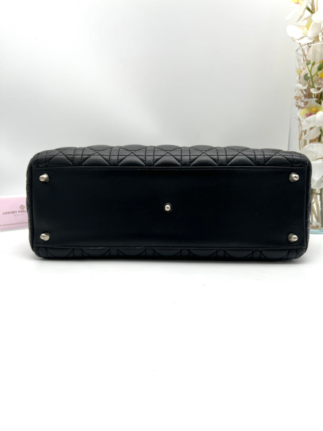 CHRISTIAN DIOR LADY DIOR LAMBSKIN LEATHER