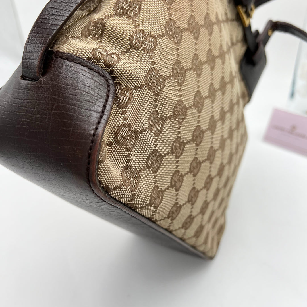 GUCCI VINTAGE GG CANVAS TOTE