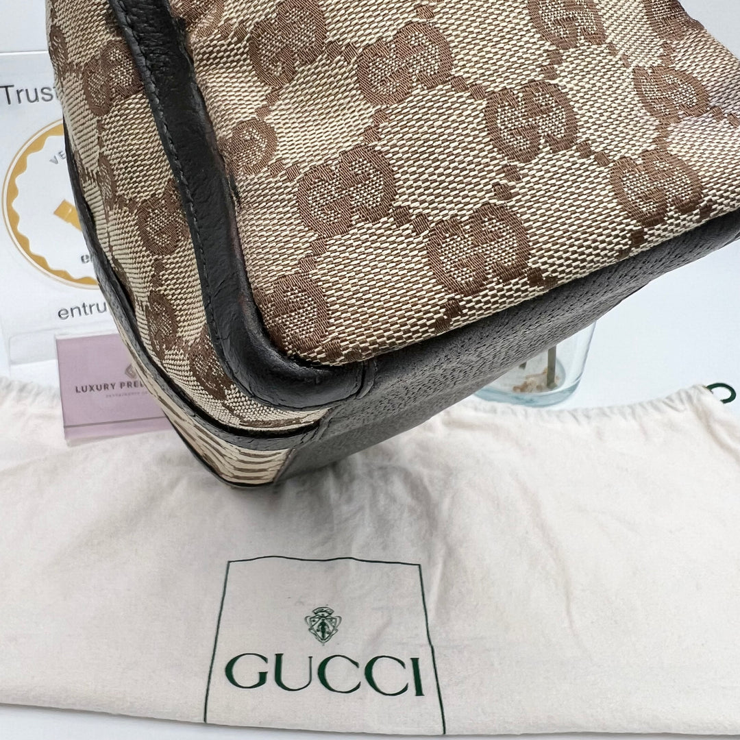 GUCCI BROWN GG CANVAS BOSTON