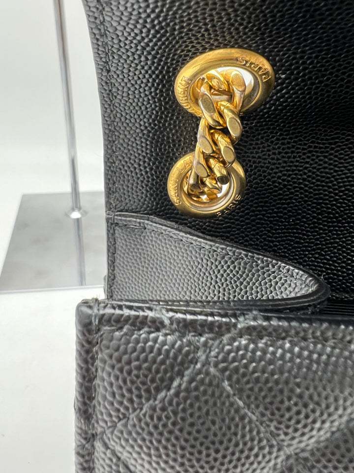 YVES SAINT LAURENT MEDIUM ENVELOPE LEATHER GHW